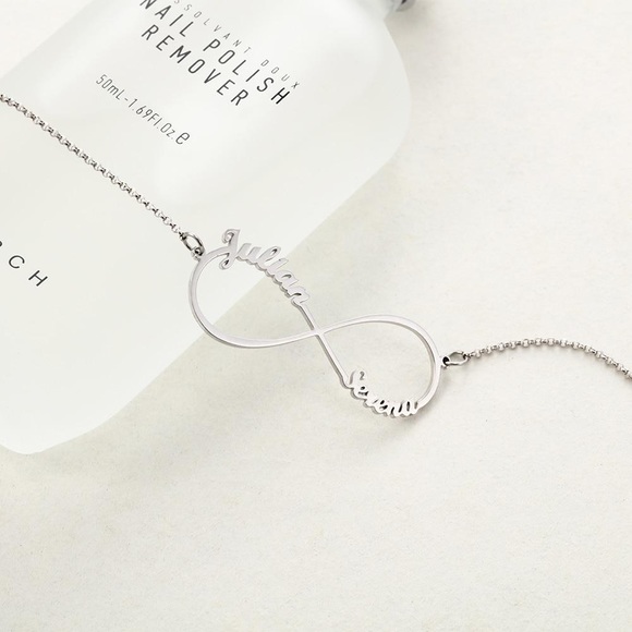 Infinite Love Personalized Infinity Necklace - Picture 1 of 4